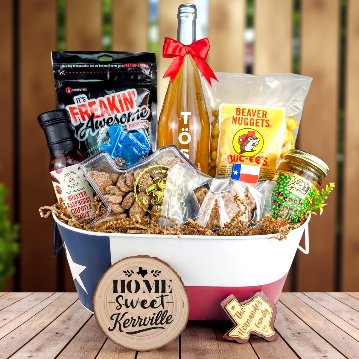 Kerrville Texas Home Toast & Treats Basket from The Texas Gift Company