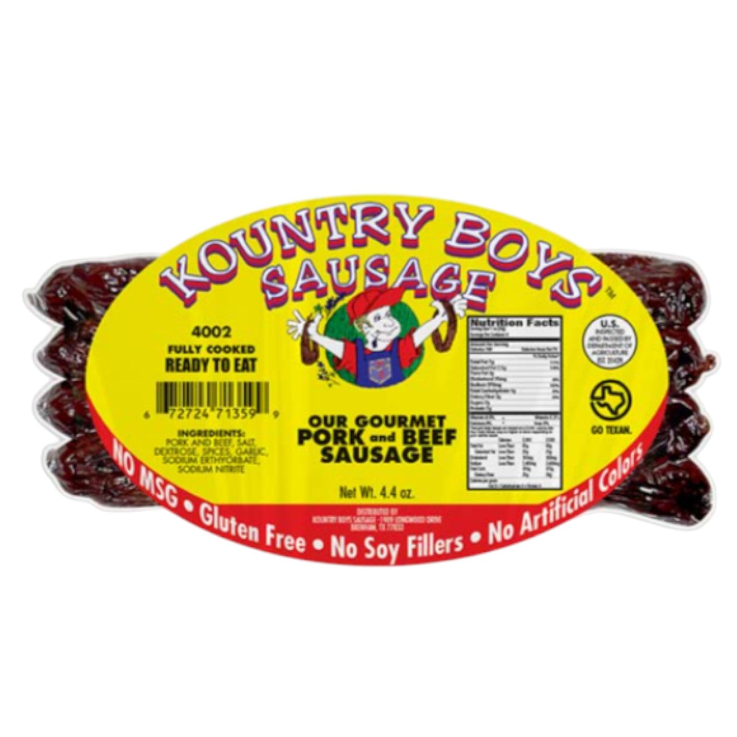 Kountry Boyz dried sausage packaged as a classic Texas savory snack gift from The Texas Gift Company storefront