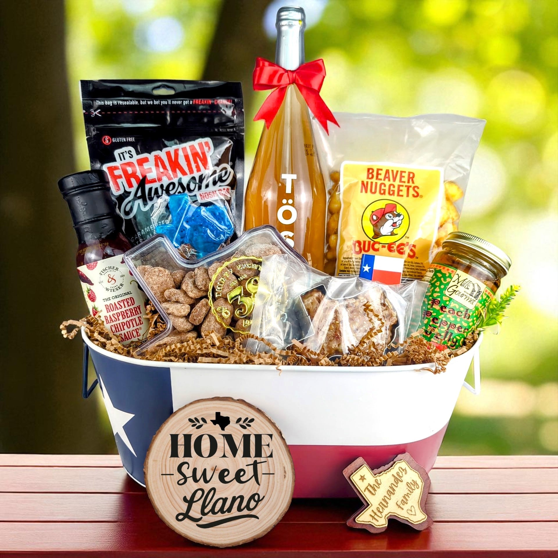 Llano Texas Home Celebration Toast & Treats from The Texas Gift Company