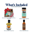 What's included in Lone Star BBQ Welcome Box from The Texas Gift Company: each included item individually labeled.