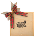 Merry Christmas Tree Wooden Gift Box featured as a festive wooden holiday gift box