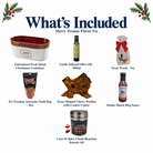 What's included in Merry Texmas Flavor Fix from The Texas Gift Company: each included item individually labeled.