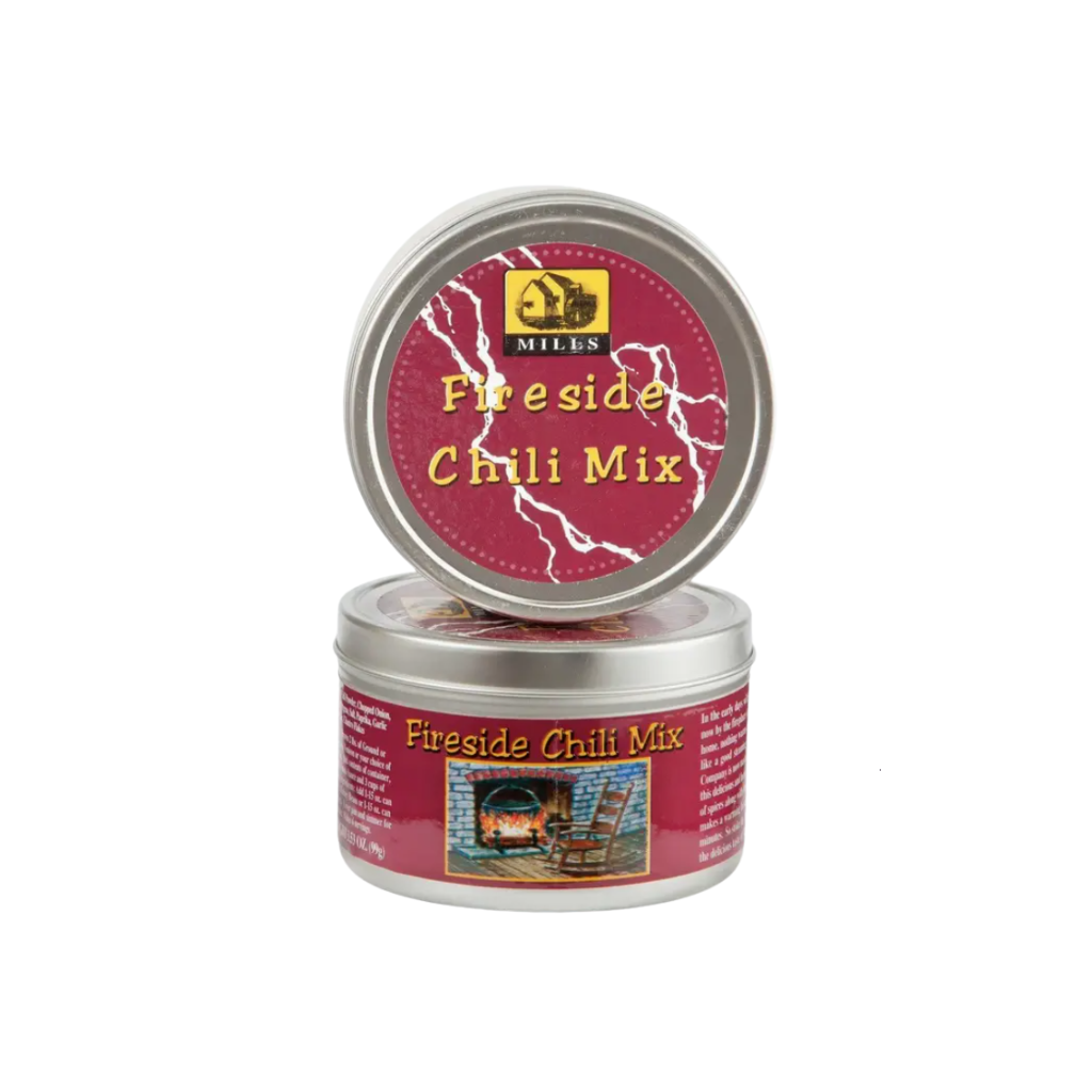 Mills Gourmet Fireside chili mix packaged as a hearty Texas cooking gift from The Texas Gift Company storefront