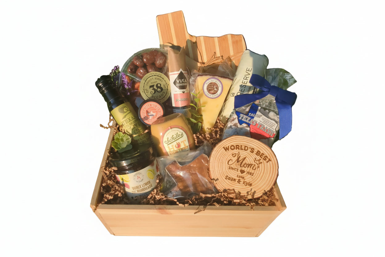 “Mom, We’re Awesome …” Mother’s Day Gift Box shown as a fun Texas gift celebrating mom