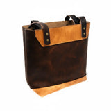 Bull Sheath Leather The Naomi Leather Tote Bag - Walnut