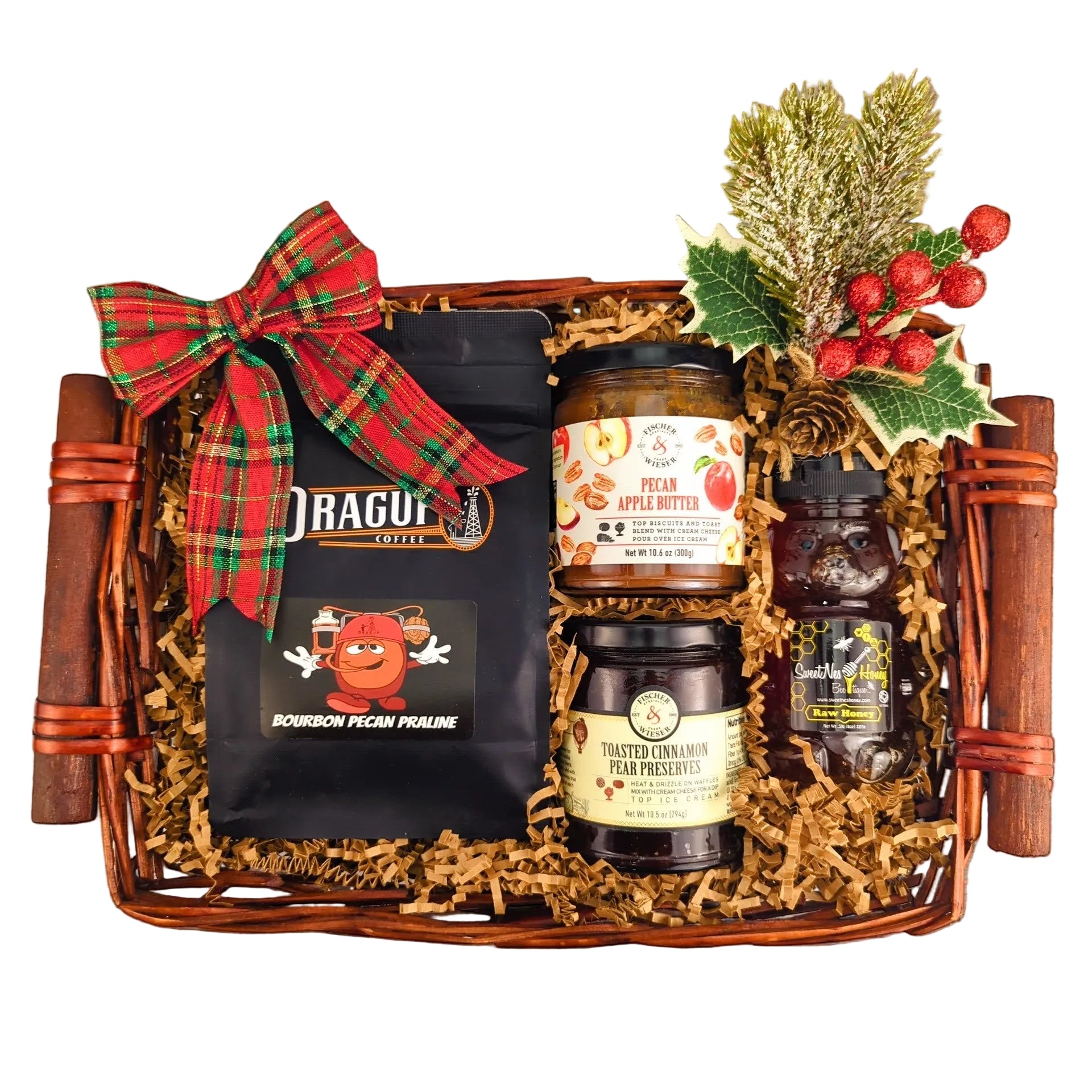 Pear & Pecan Pantry gift set featuring pear and pecan treats arranged for gifting