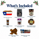 What's included in Pecan Passion Christmas from The Texas Gift Company: each included item individually labeled.