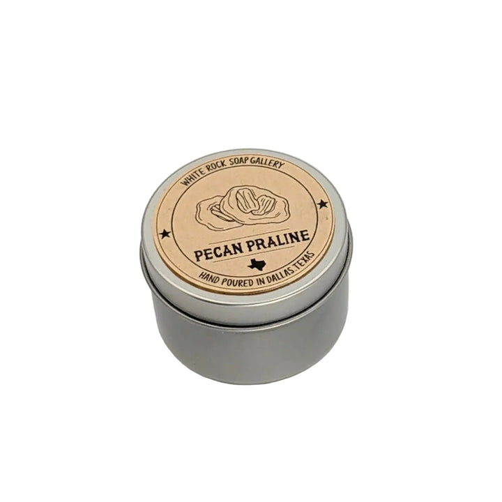Soy Wax Candle - Texas 4 oz Tin - Pecan Praline