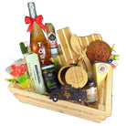 Grazing crate with savory and sweet Texas flavors displayed for sharing