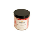 Porch-Side Rose Bush rose petals soy candle in a clear glass jar with black lid by Southern Expression, hand-poured in Texas