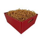 Red market tray featured as a bold serving and gift presentation tray