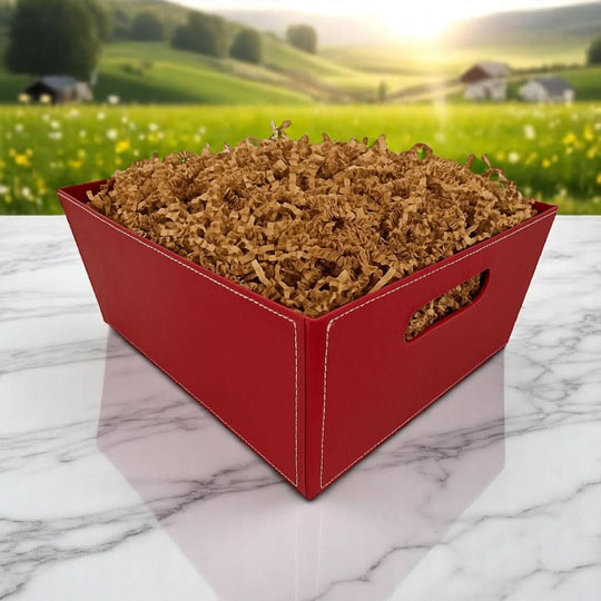 Design Your Own Red Market Tray Gift Basket