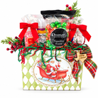 Santa’s Texas Sweet Basket on a plain white background