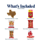 What's included in Sweet on Texas from The Texas Gift Company: each included item individually labeled.