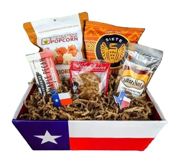 Texan Tidbits Snack Sampler featured as a Texas snack gift curated by The Texas Gift Company