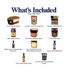 What's included in Texas Heat Wave from The Texas Gift Company: each included item individually labeled.
