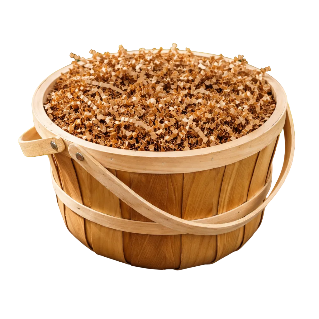Texas Hill Country bushel basket used for storage and styling, featured in a Texas gift shop setting