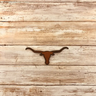 Texas Longhorn Rustic Metal Magnet