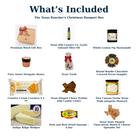 What's Included in The Texas Rancher's Christmas Banquet Box — Country Cream Crackers 4.2 oz and each current gift item.