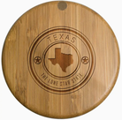 Texas state stamp salt box displayed as a rustic Texas kitchen accessory gift from The Texas Gift Company storefront