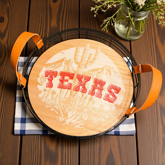 Design Your Own Texas Homestead Handle Tray Gift Basket