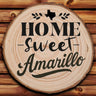 OPTIONAL Engraved "Home Sweet Amarillo" Wood Slice Coaster