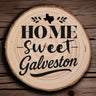 OPTIONAL Engraved "Home Sweet Galveston" Wood Slice Coaster