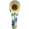 Sunflower & Bluebonnets Floral Flowers Bamboo Spoon Rest