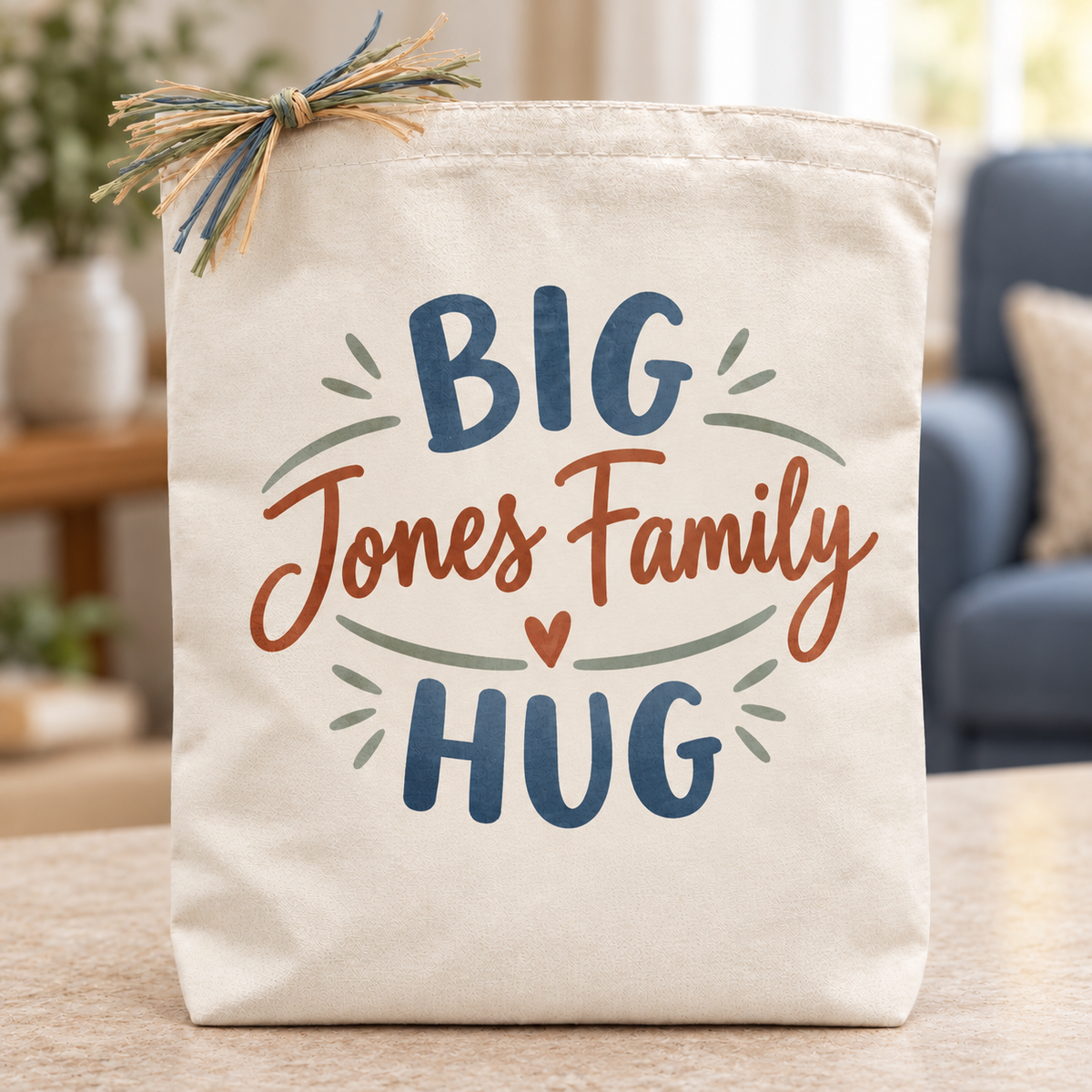 Design Your Own Big Custom Hug Gift Tote — Cozy Embrace Edition