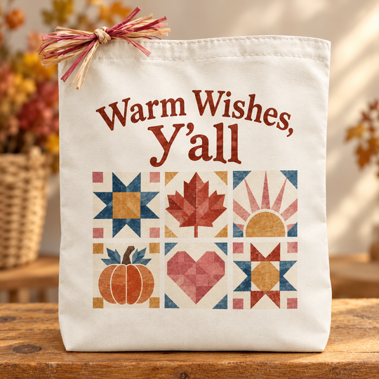 Design Your Own Warm Wishes, Y'all Fall Gift Tote
