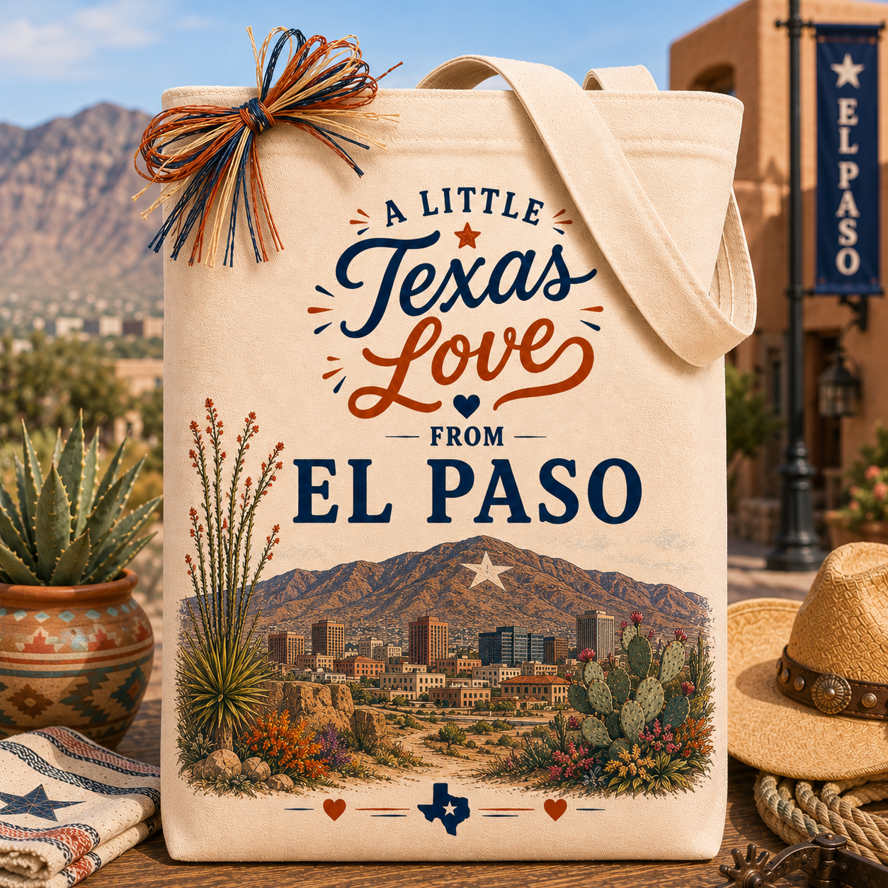 Design Your Own "A Little Texas Love from El Paso" Gift Tote