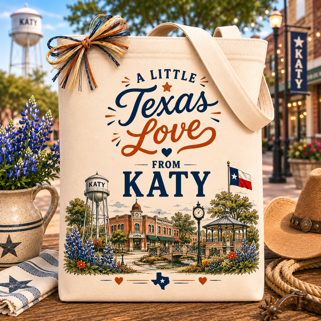 Design Your Own "A Little Texas Love from Katy" Gift Tote