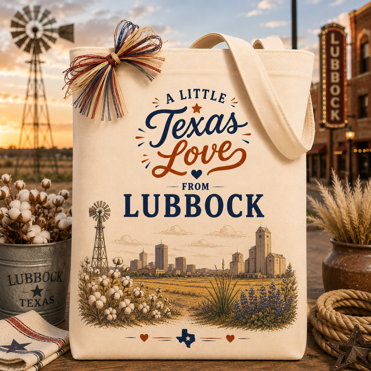 Design Your Own "A Little Texas Love from Lubbock" Gift Tote