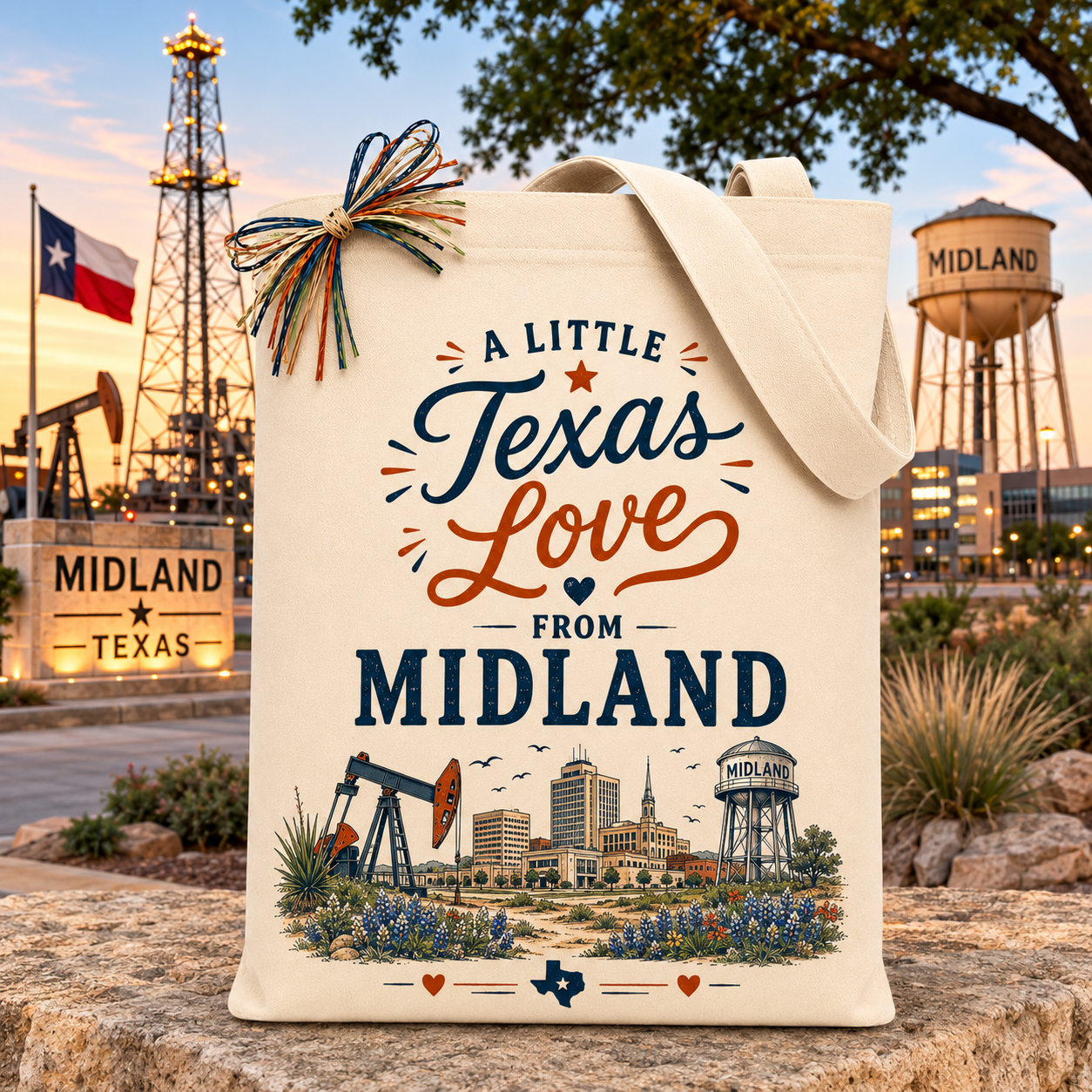 Design Your Own "A Little Texas Love from Midland" Gift Tote