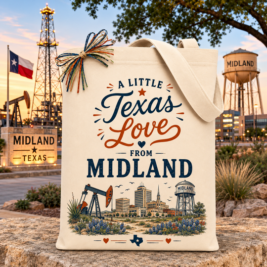 Design Your Own "A Little Texas Love from Midland" Gift Tote
