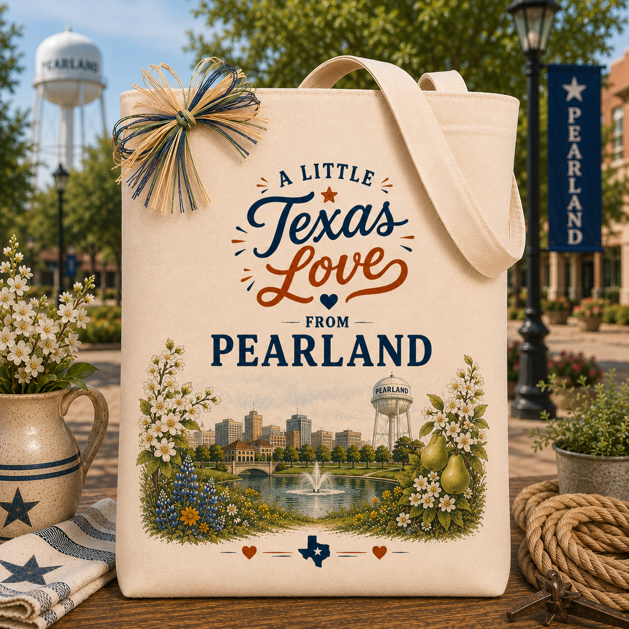 Design Your Own "A Little Texas Love from Pearland" Gift Tote