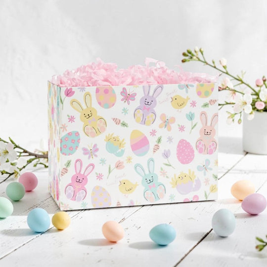 Design Your Own Easter Bunnies & Blossoms Gift Basket Box