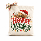 Howdy Holidays Gift Tote on a white background