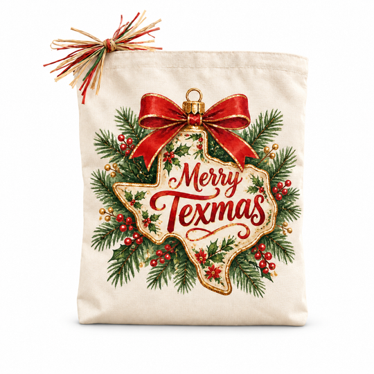 Design Your Own Merry Texmas Lone Star Ornament Gift Tote