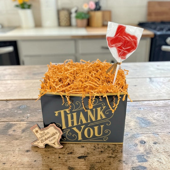 Design Your Own Big Texan Thank You Gift Basket Box