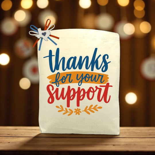 Design Your Own Thanks For Your Support Gift Tote