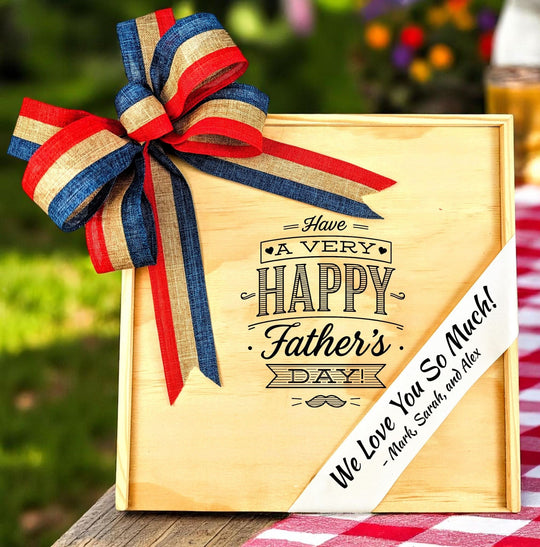 Design Your Own Have a Very Happy Father's Day Engraved Wood Gift Box