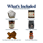 What's included in Weatherford Welcome Home Basket from The Texas Gift Company: each included item individually labeled.