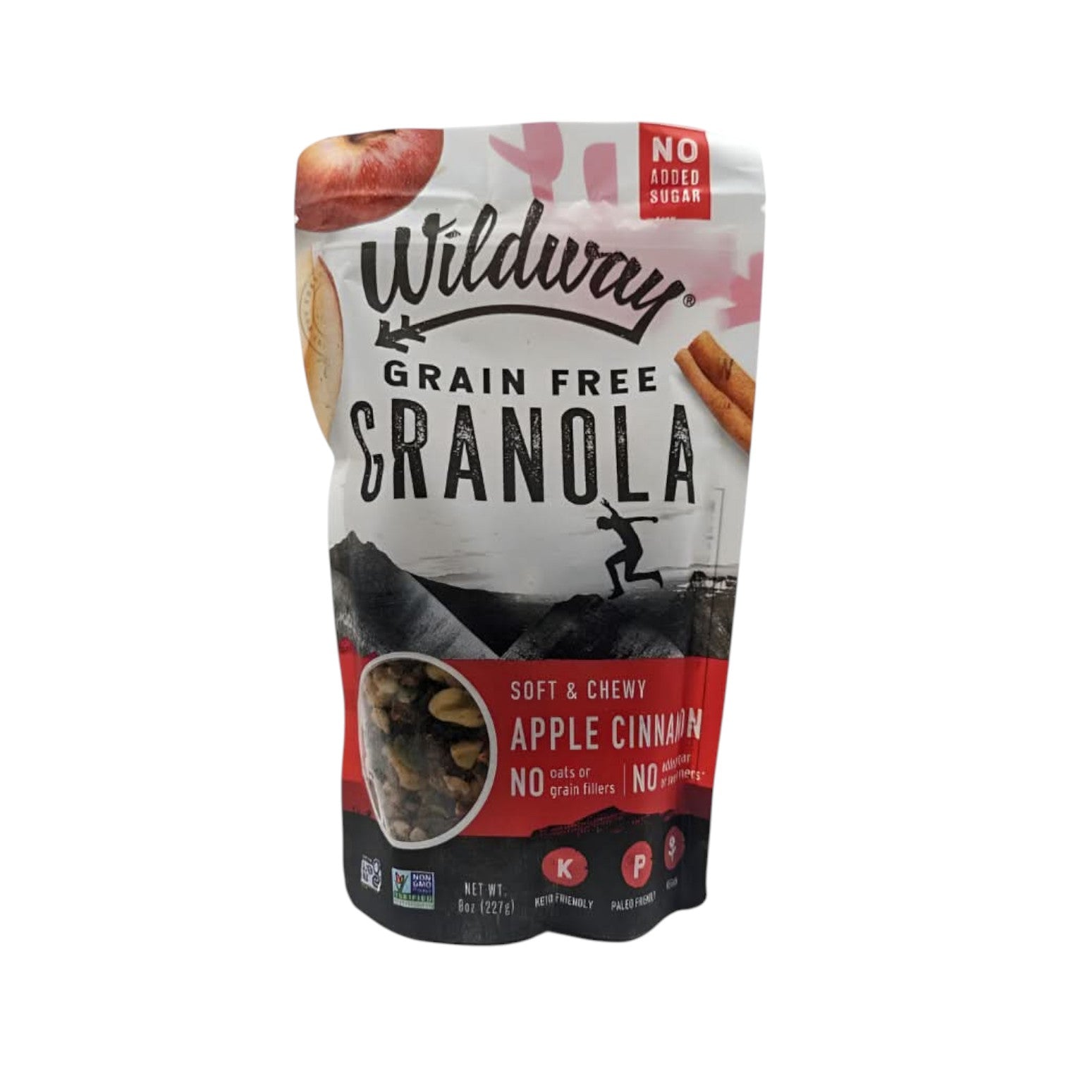 Wildway grain free apple cinnamon granola packaged with transparent background as a wholesome Texas gourmet food gift from The Texas Gift Company storefront