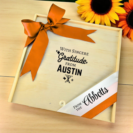 Design Your Own With Sincere Gratitude from Austin Wooden Gift Box