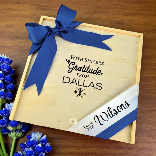 Design Your Own With Sincere Gratitude from Dallas Wooden Gift Box