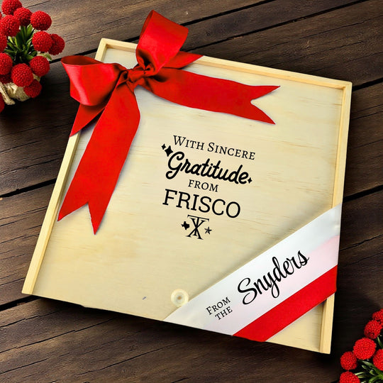 Design Your Own With Sincere Gratitude from Frisco Wooden Gift Box