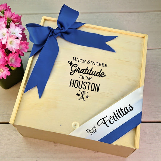 Design Your Own With Sincere Gratitude from Houston Wooden Gift Box