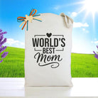 World’s Best Mom Canvas Tote Bag featured as a confident gift celebrating mom