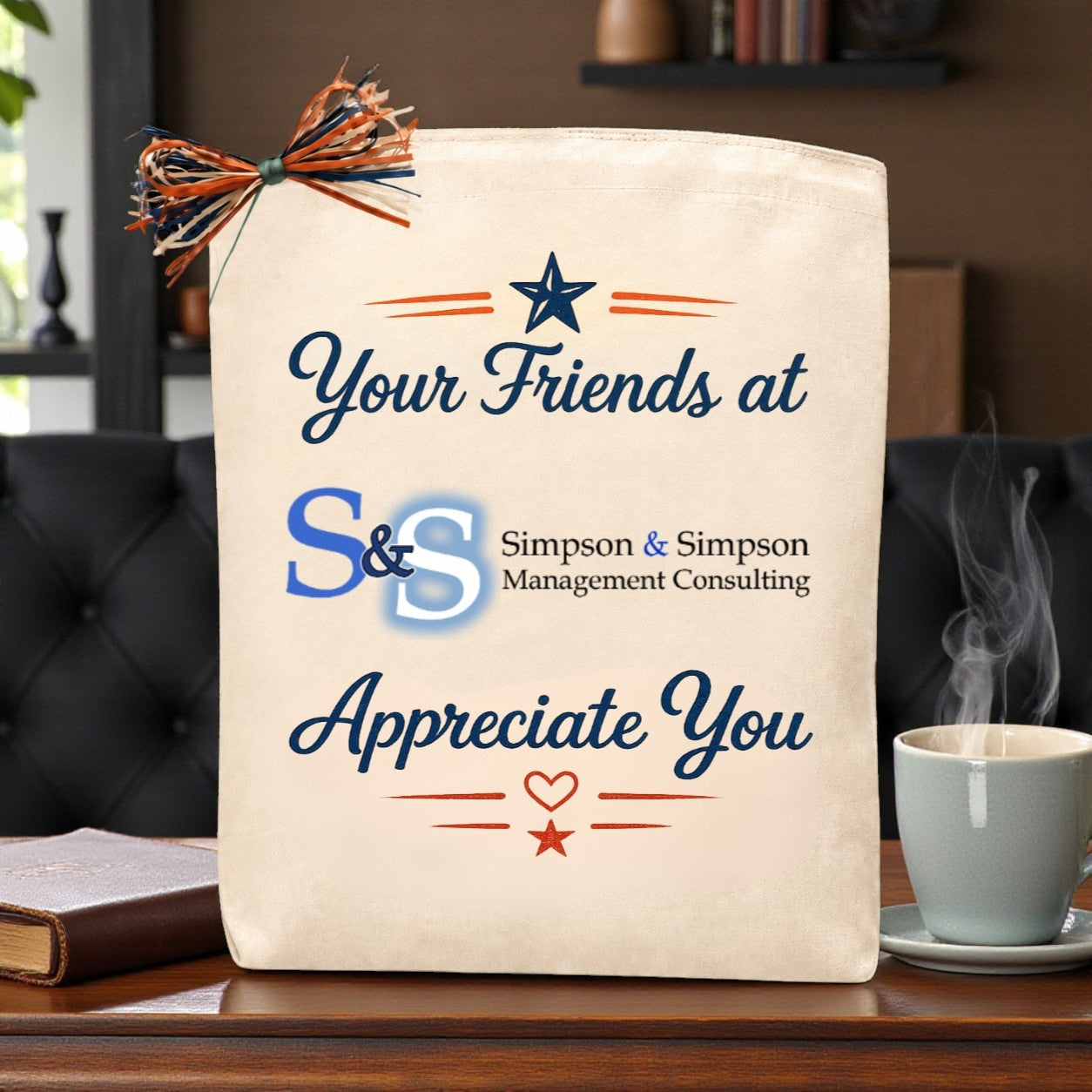 Design Your Own “Your Friends at (YOUR LOGO) Appreciate You” Corporate Gift Tote